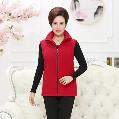 Gilet polaire grande taille pour femmes 4XL surdimensionné printemps automne chaud dame gilet confor
