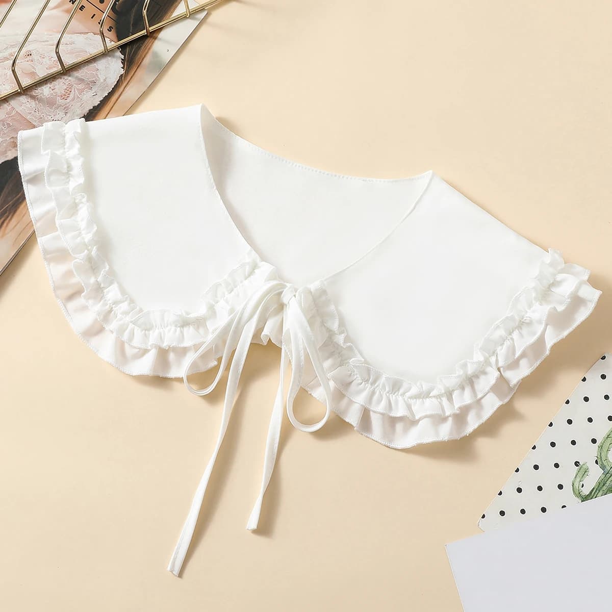 Nouveau bord ondulé pour femmes, décoration, mode châle, épaule détachable, faux col polyvalent