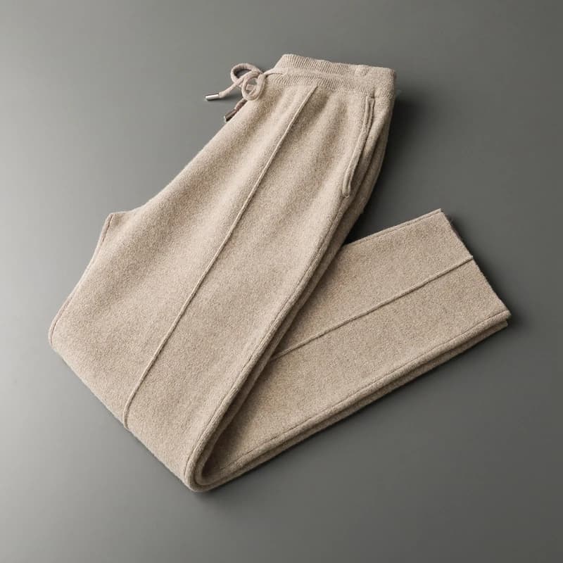 100% laine mérinos pull hommes costume col Cardigan pantalon ensemble intelligent tricots décontract