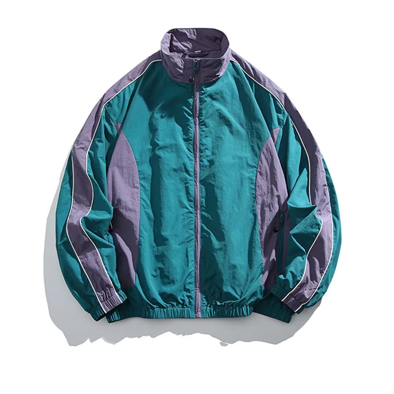 Veste streetwear japonaise rétro pour jeunes - Coupe-vent imperméable à col montant pour hommes Vest