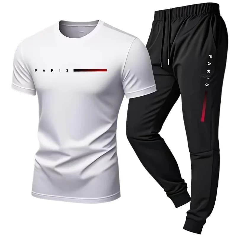 PARIS costume décontracté pour hommes printemps et été nouveau style lettre imprimée tendance améric