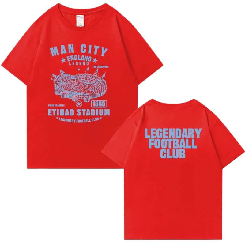 2025 Manchester CITY 100% coton hommes femmes T-shirt surdimensionné haut d'été décontracté à manche