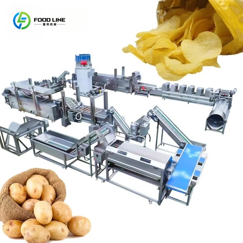 Machine de fabrication de chips de pommes de terre entièrement automatique, industrielle et commerci