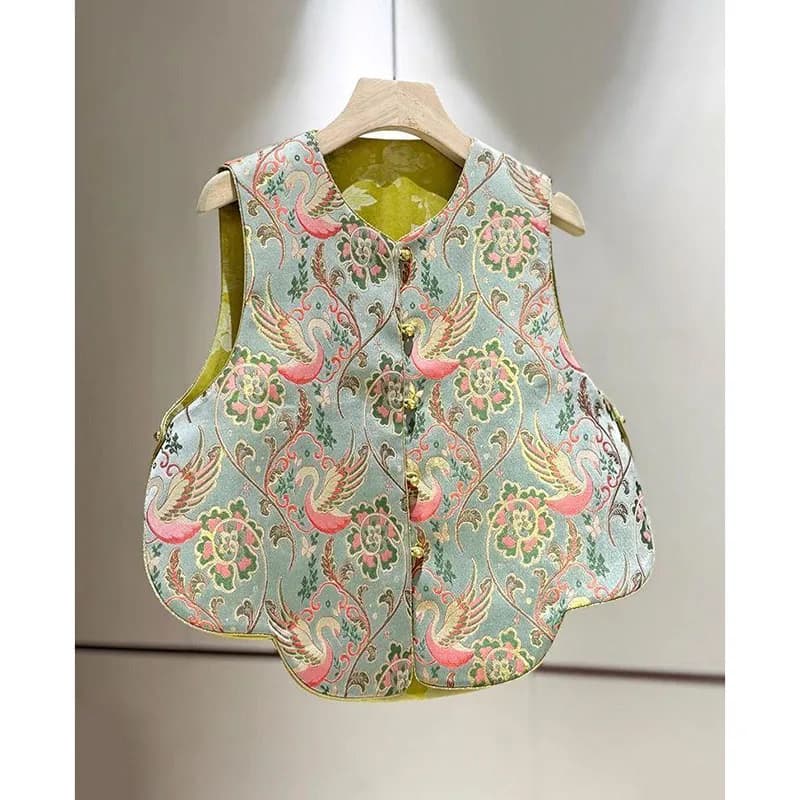 Nouveau Gilet Brodé pour Femme, Style National Chinois, Veste d'Été Polyvalente