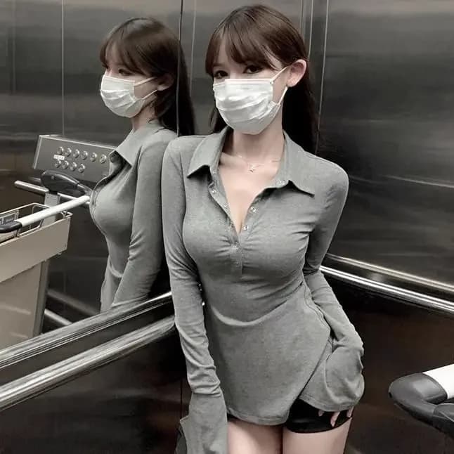 T-shirt à col polo uni pour femmes, CoAdvantages, Vêtements sexy, Tendance, Mode américains, 2025 po