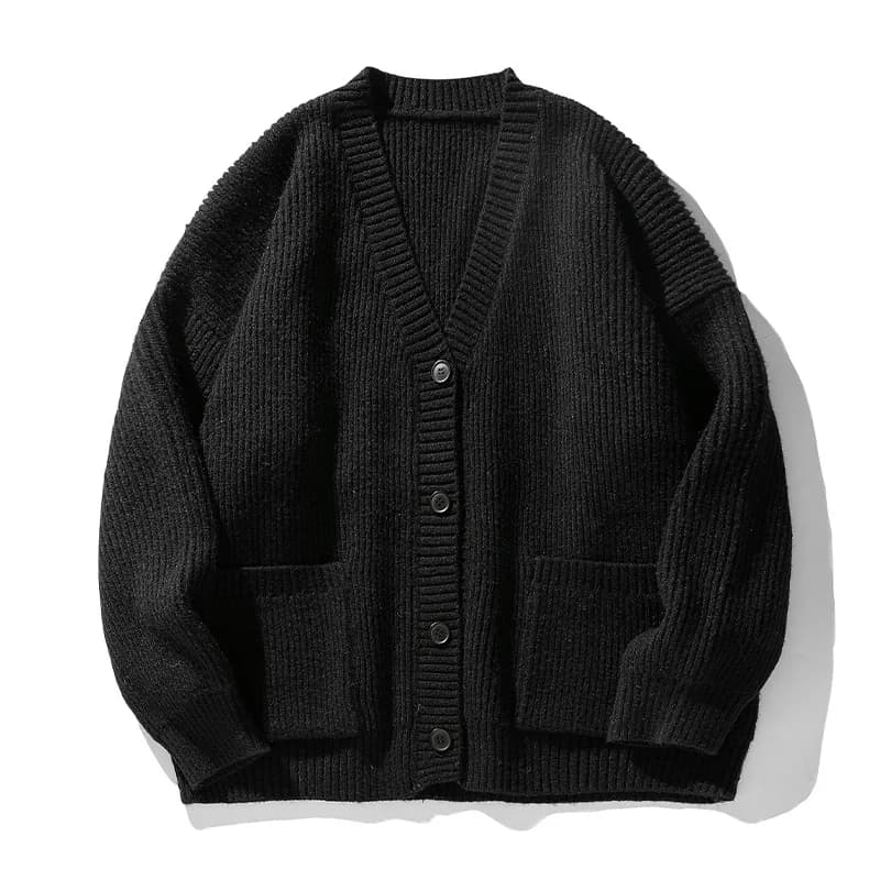 Cardigan en tricot épais de Style japonais, pull décontracté à haute élasticité pour Couple, ouvert