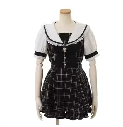 Rojita – robe japonaise à manches longues et col marin pour femmes, ensemble deux pièces avec nœud L