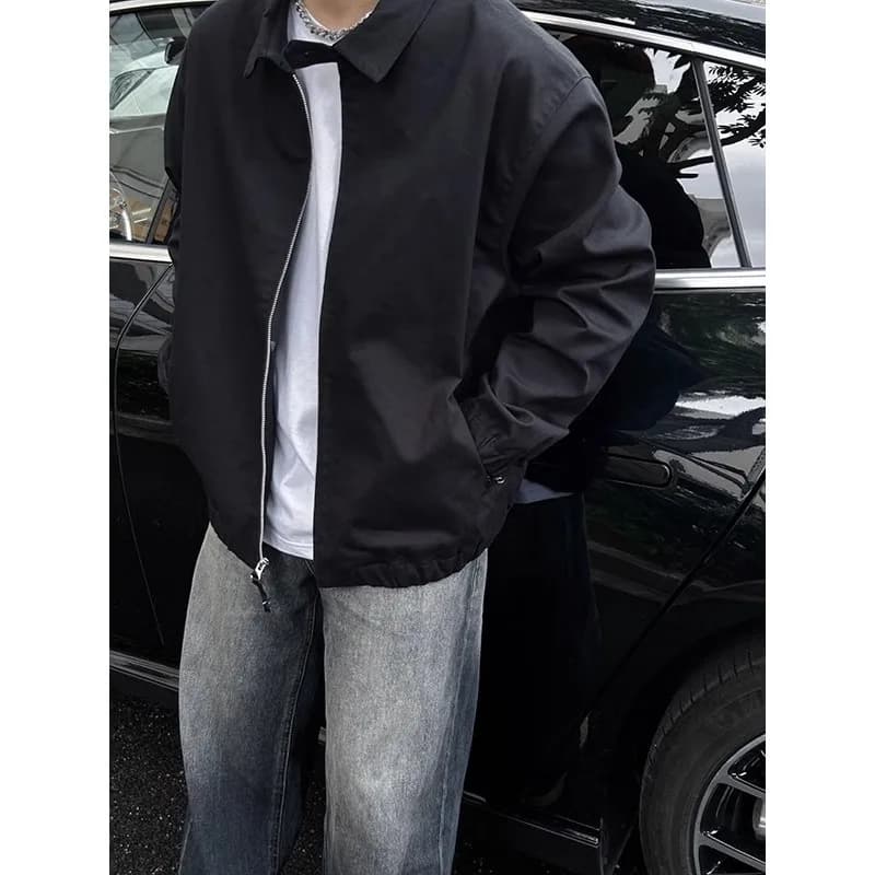 Blouson Vert Armée Cleanfit pour Homme – Tendance Printemps-Automne, Style Décontracté Haut de Gamme