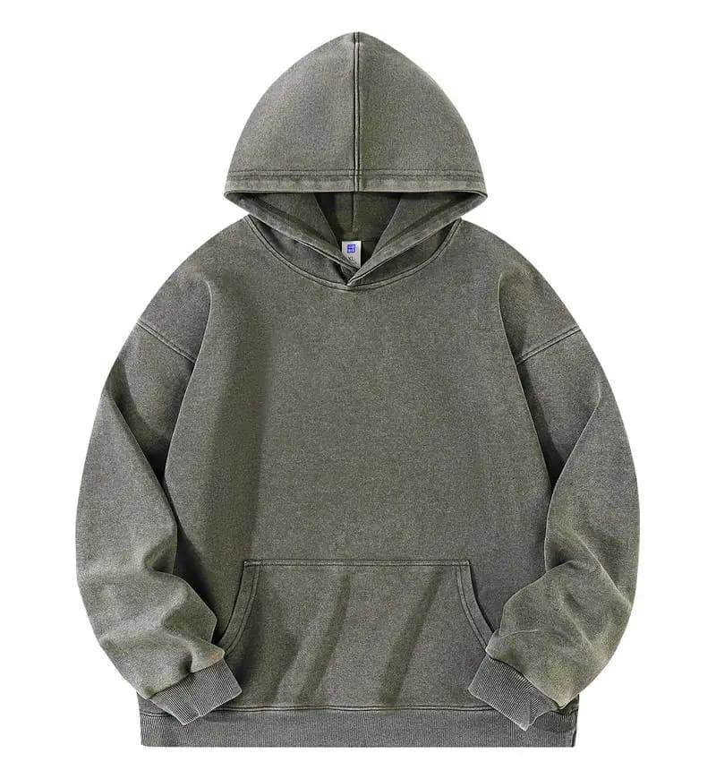 Sweat-shirt lourd rétro américain pour hommes et femmes, veste à capuche délavée, Vintage, surdimens