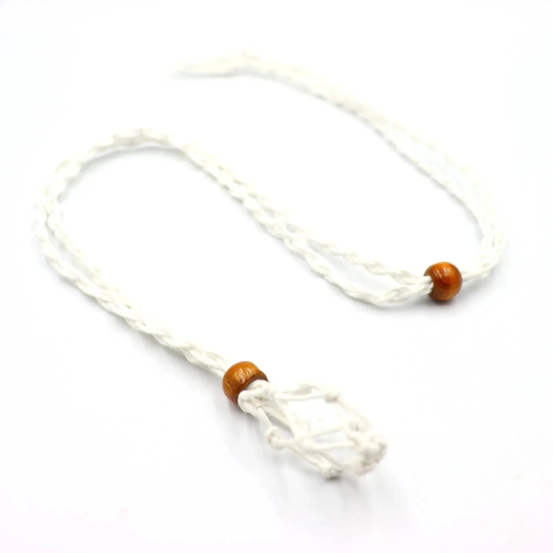 Pierre naturelle multicolore cristal pierre maille poche tressé collier pendentif Vintage tressé rég