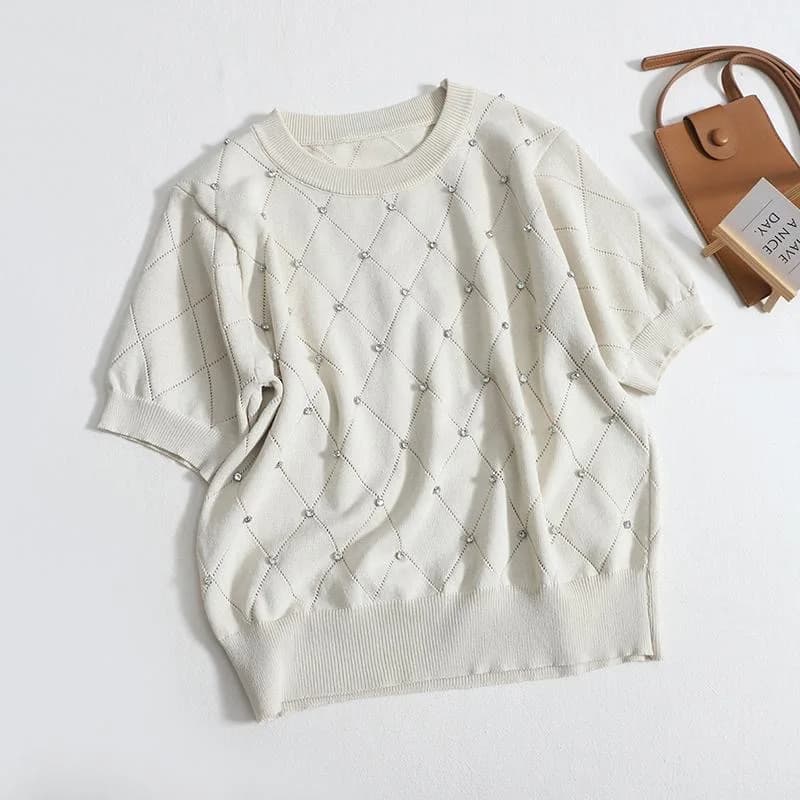 Pull à Manches Courtes pour Femme, Vêtement d'Niket d'Extérieur, Bouffant, Doux, Assressentiavec Tou