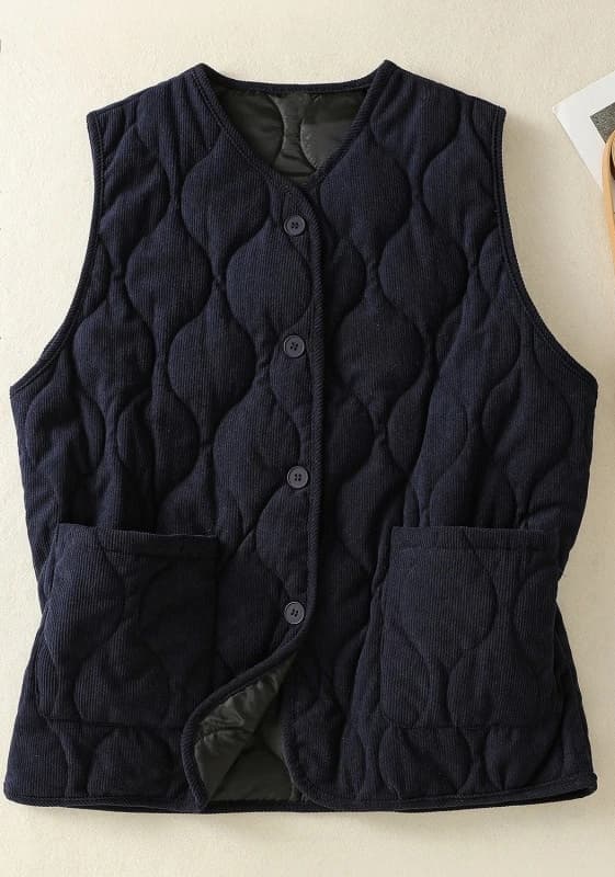Veste gilet rétro pour femmes, avec débardeur en coton épais, nouvelle collection automne et hiver