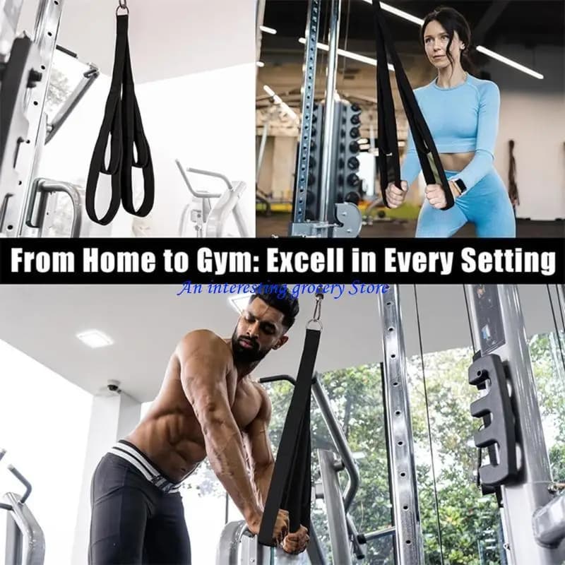 Sangle d'extension corde triceps Fitness 652D, longue corde triceps d'entraînement avec boucle pour