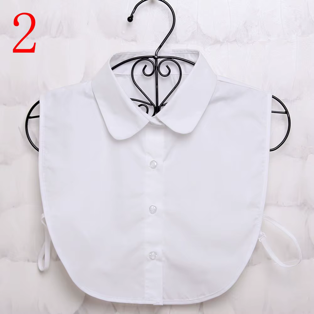 Chemisier à faux col pour femme, manches vintage, col de chemise amovible, faux col en dentelle, hau