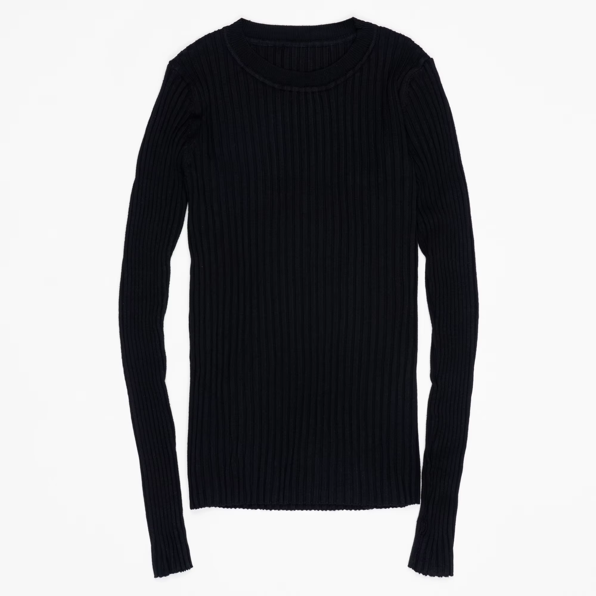 Pull basique à col rond pour femme, pull avec trou pour le pouce, pull en Y