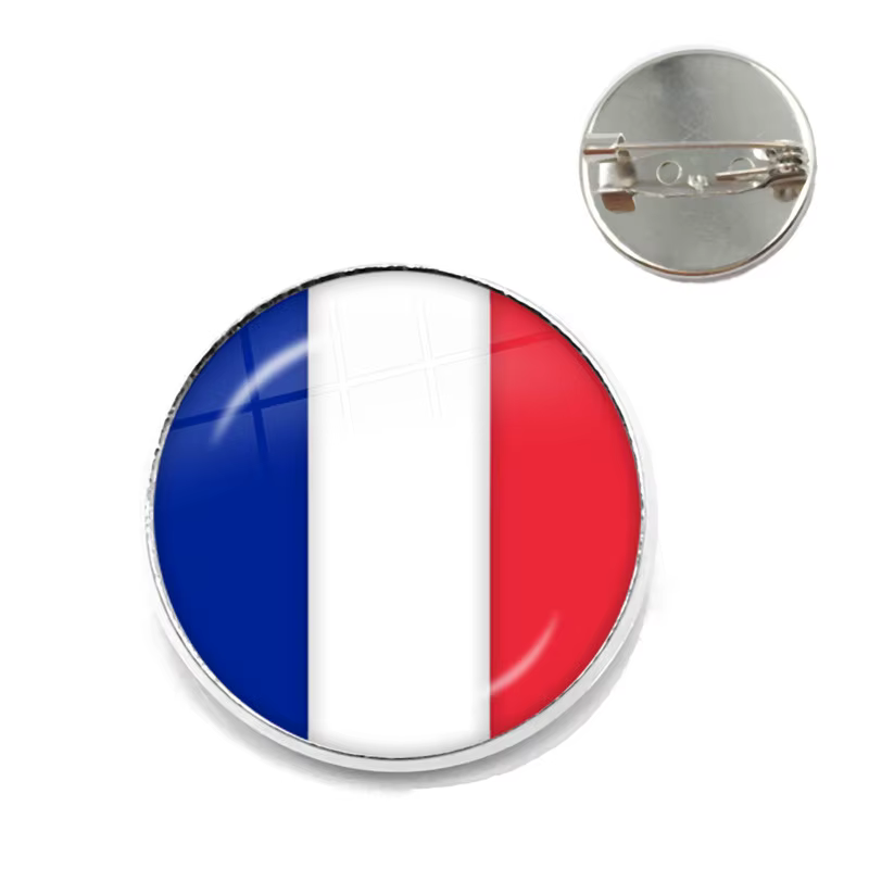 Broches drapeau National France Pologne Porto Rico monténégro Chine Angole Sénégal Philippines Japon