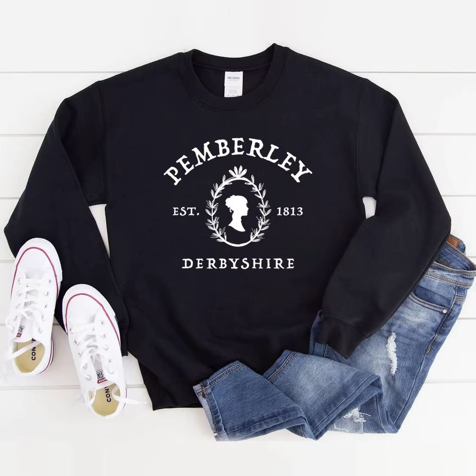 2025 Jane Austen sweat fierté et préjugés pull Pemberley sweats livre amant à capuche Vintage pull f