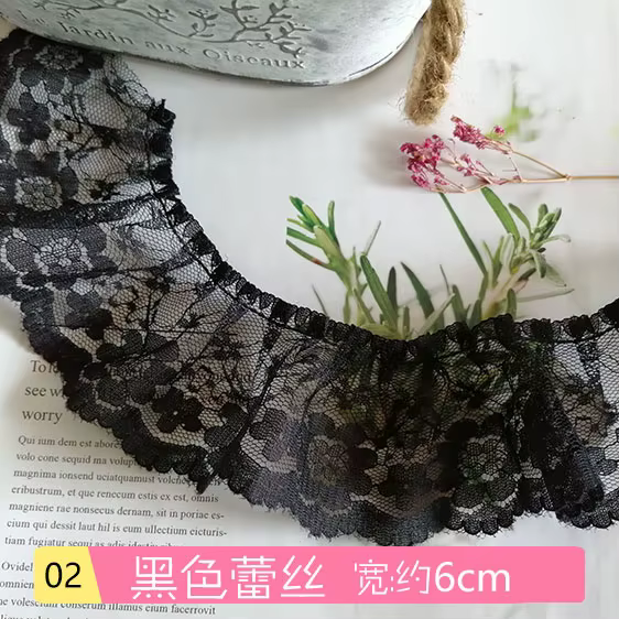 Tissu de dentelle plissée en maille de tulle de luxe, broderie de fleurs, guipure, jupes, vêtements,