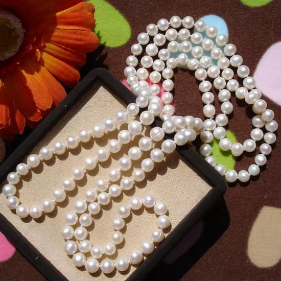 Vraies perles, long pull bijoux hiver/printemps/été/automne collier de perles noué bijoux fantaisie 