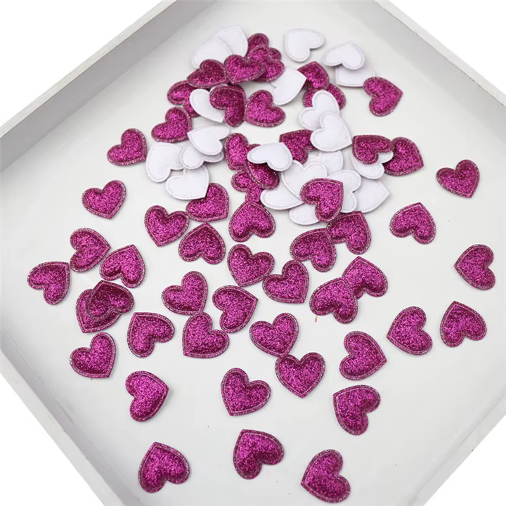 Patchs en Forme de Cœur à Paillettes Appliquées, Bricolage Artisanal, Décor de Scrapbooking, Vêtemen