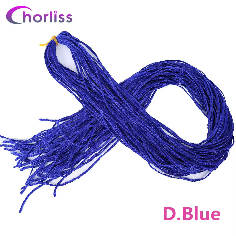 Chorliss – tresses synthétiques au Crochet Zizi, Extensions de cheveux colorées, bleu, gris, marron,