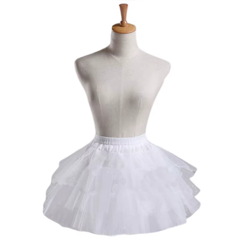Jupon Cosplay pour filles, jupe bouffante à taille élastique, court, sans cerceaux