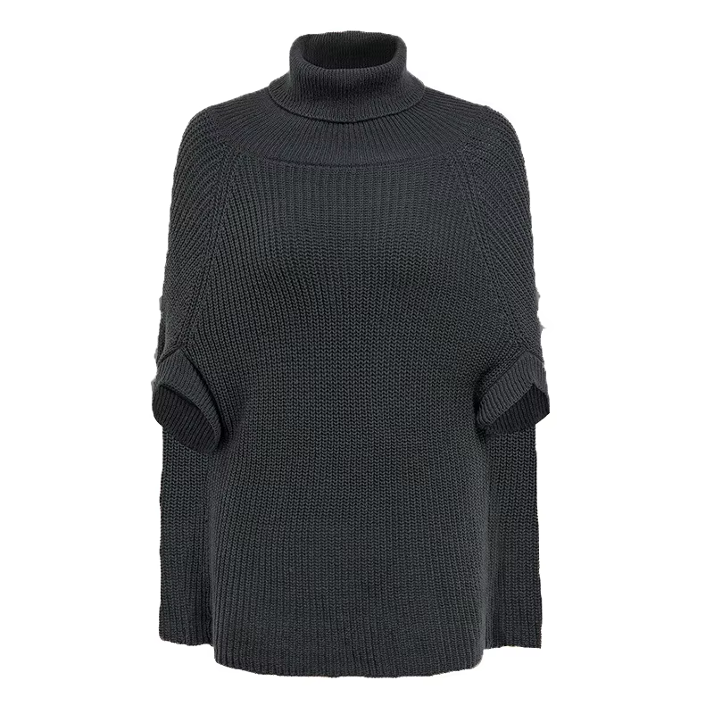 Pull femme automne 2025 nouvelle cape Poncho style mode européenne et américaine châle tricoté