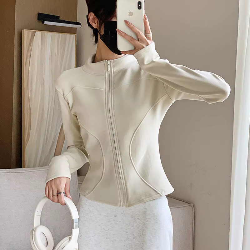 Veste zippée en polaire Koala pour femme, style sportif, nouvelle collection automne-hiver, col mont