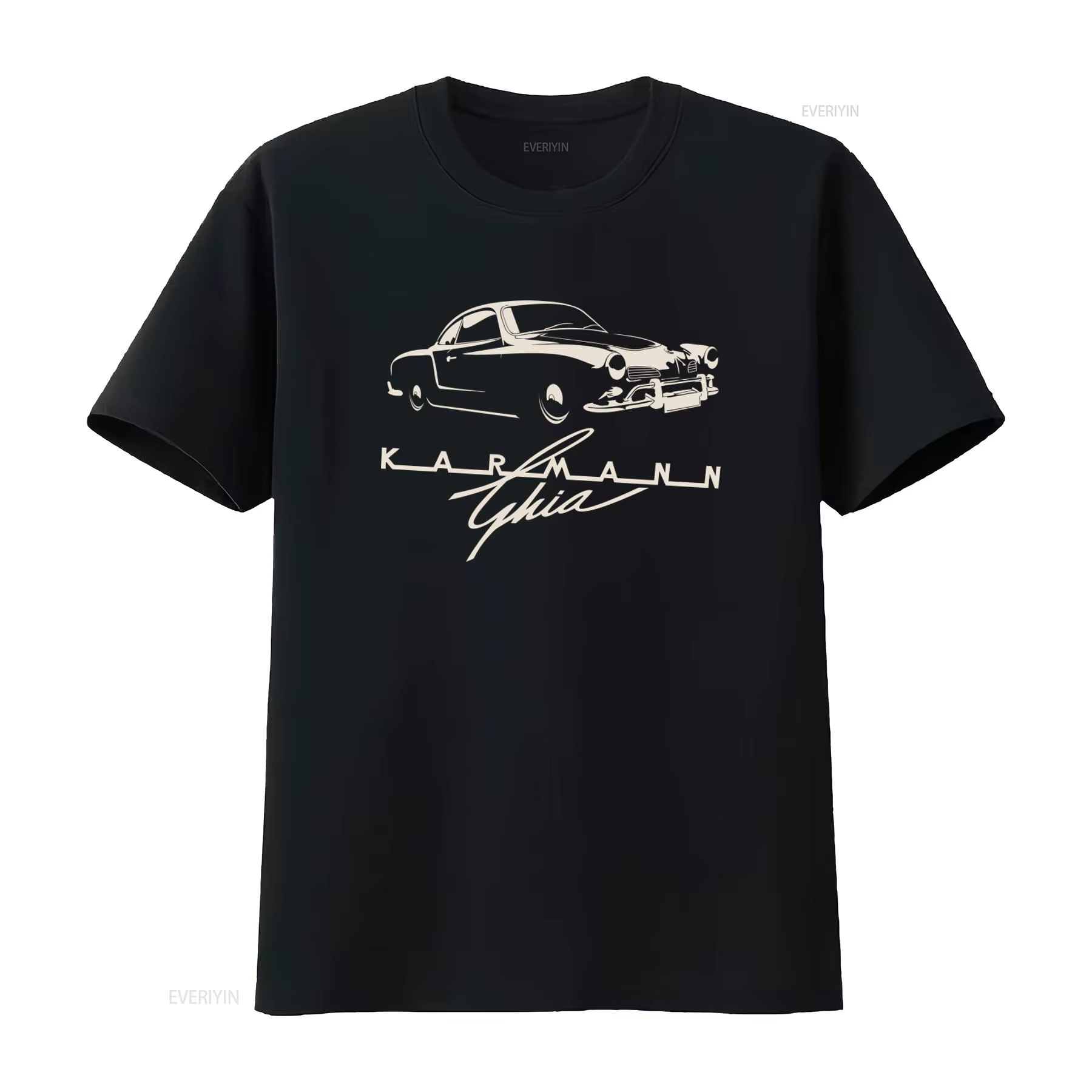 T-shirt vintage rétro Karmann Ghia, style Hotrod Ratrod Cruiser, délavé, unisexe, doux, élégant, à l