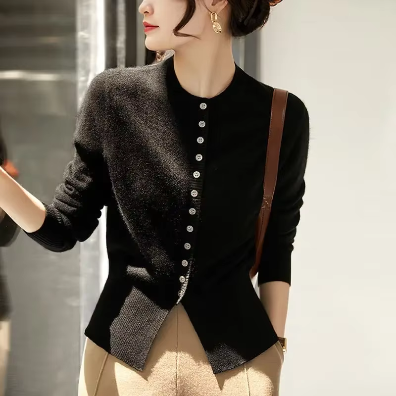 Cardigan court pour femme, pull court, mode coréenne, vêtements chics, vêtements de travail, ventes,