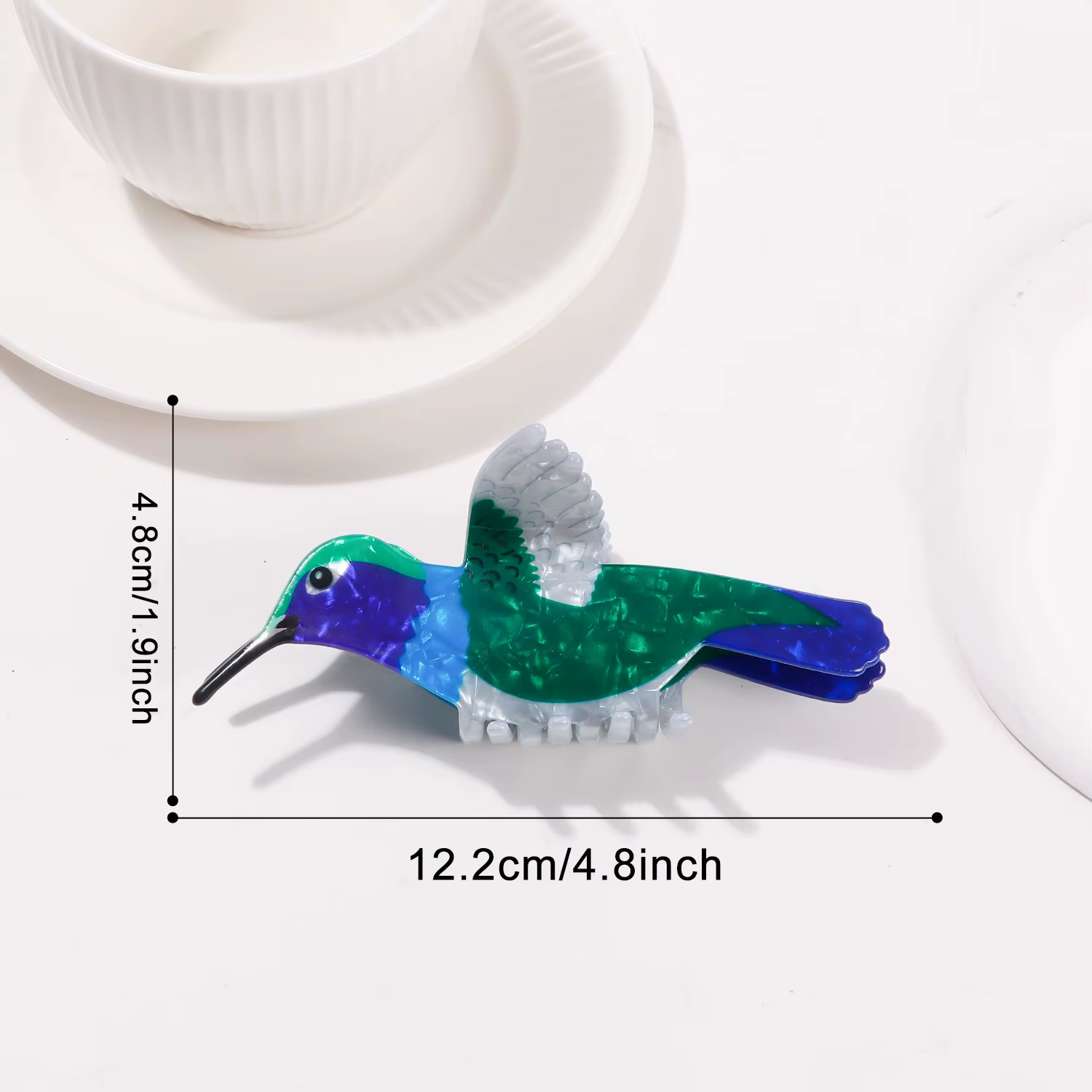 DS mignon dessin animé colibri perroquet griffe de cheveux coloré oiseau série pinces à griffes pinc