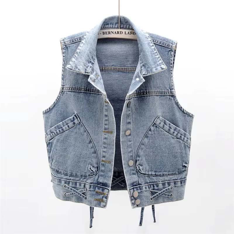 Femmes Denim gilet manteau 2025 printemps été Version coréenne polyvalent dames Cowboy gilet loisirs