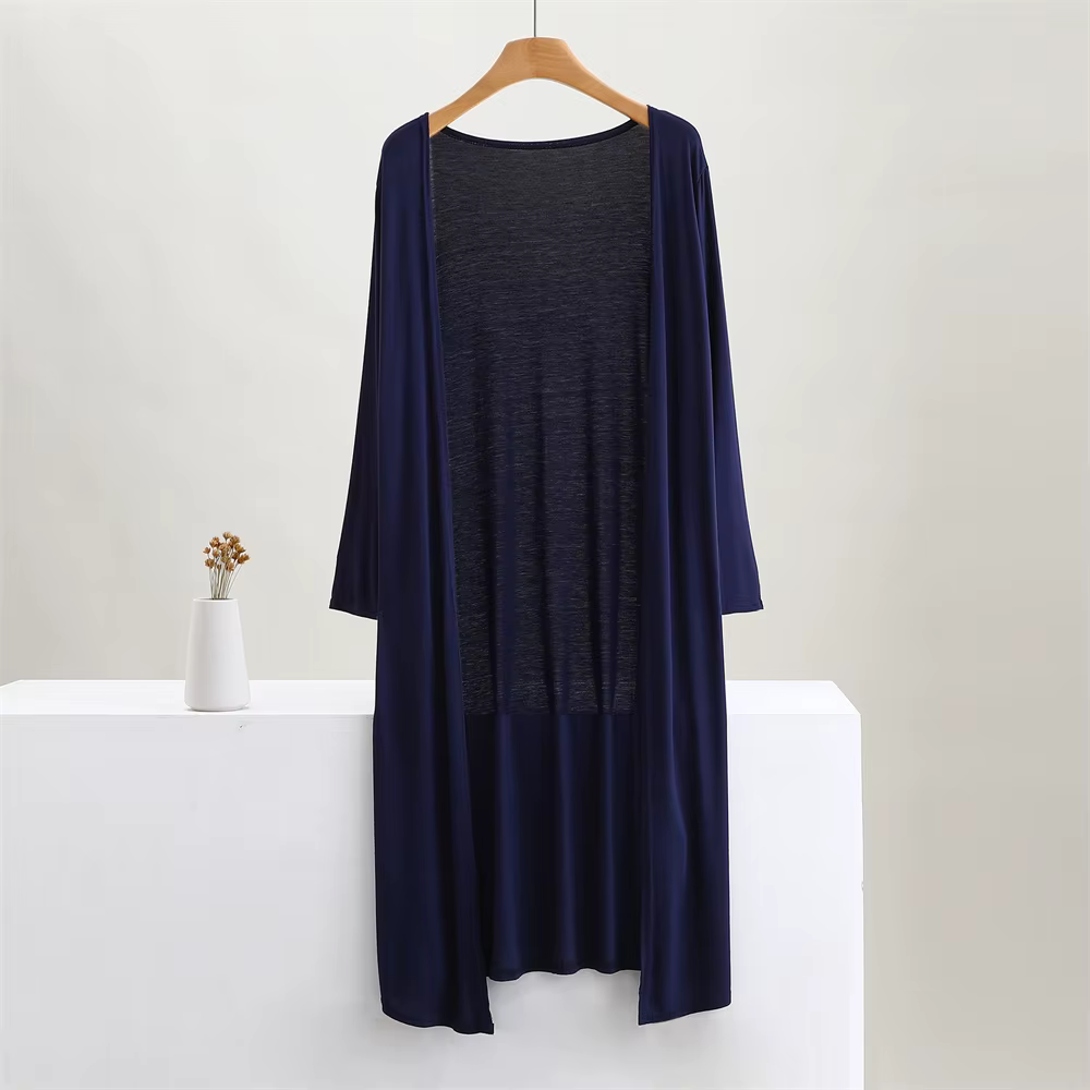Été automne 12 couleurs femmes Modal Long Cardigan femme coton pull Cardigans à manches longues femm