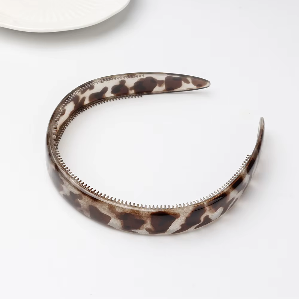Serre-tête tendance en acétate motif léopard, bandeau tortue pour femme, accessoires de coiffure ant