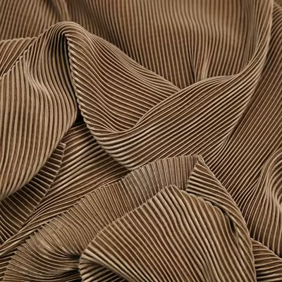 Tissu élastique tricoté plissé à Texture rayée, robe printemps/été, pantalons à jambes larges, tissu