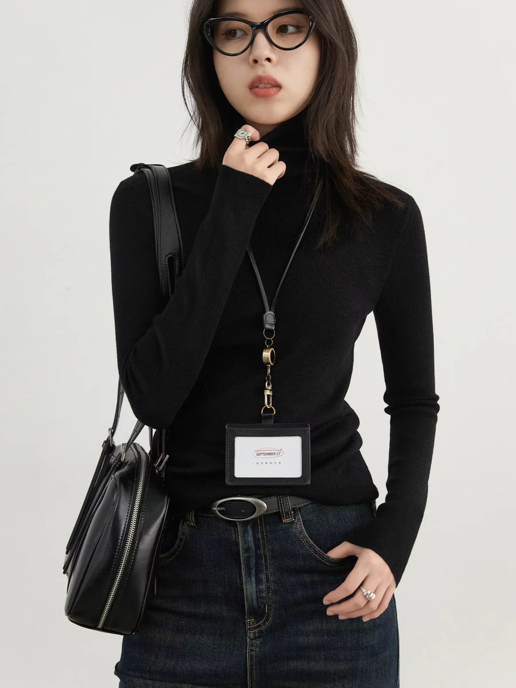 CHIC VEN-Pull à Col Roulé à Manches sulfpour Femme, Slim, Couleur Unie, Astronomique, Automne Hiver