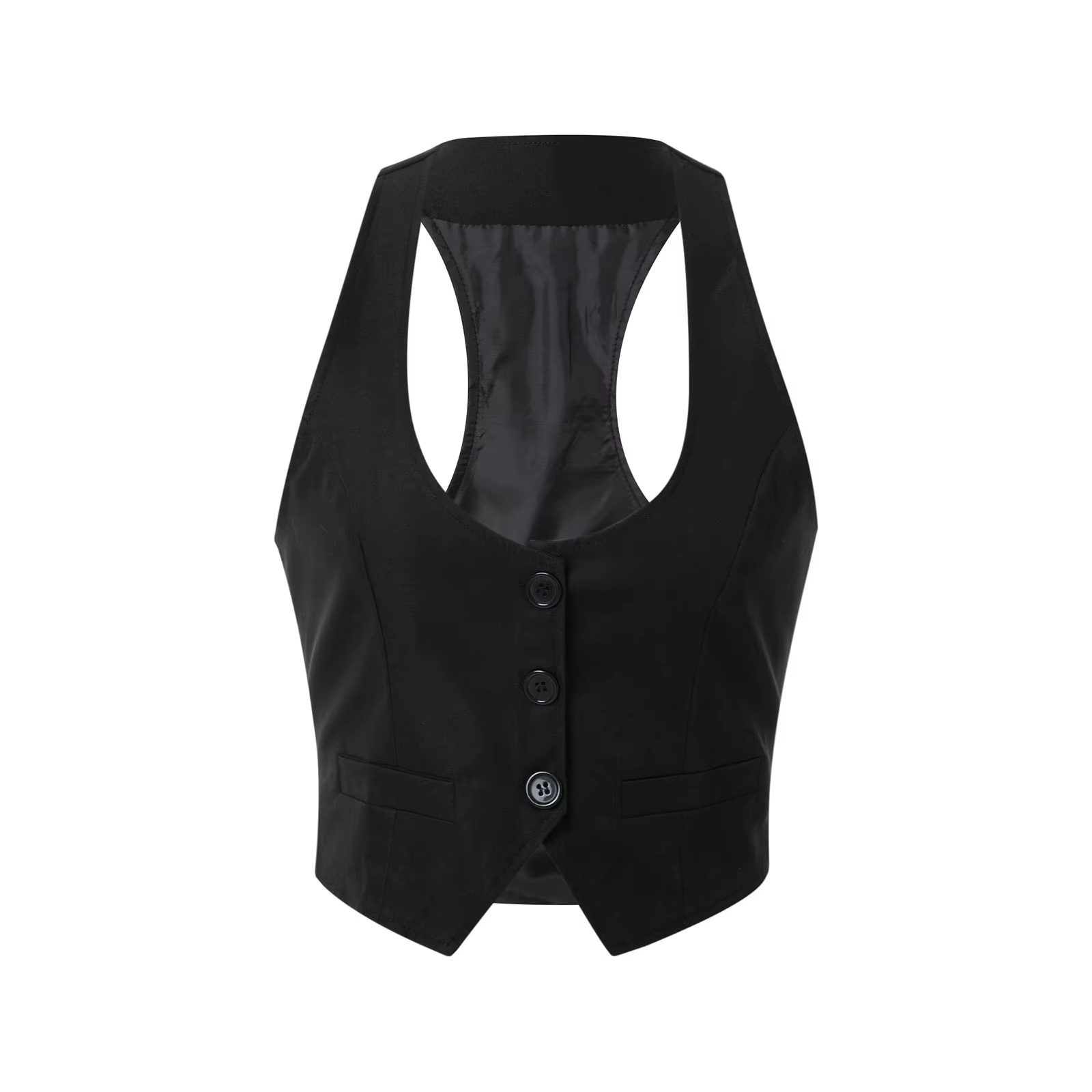 Gilet Vintage sans manches pour femmes, col en V, boutonné, Blazer, haut tendance