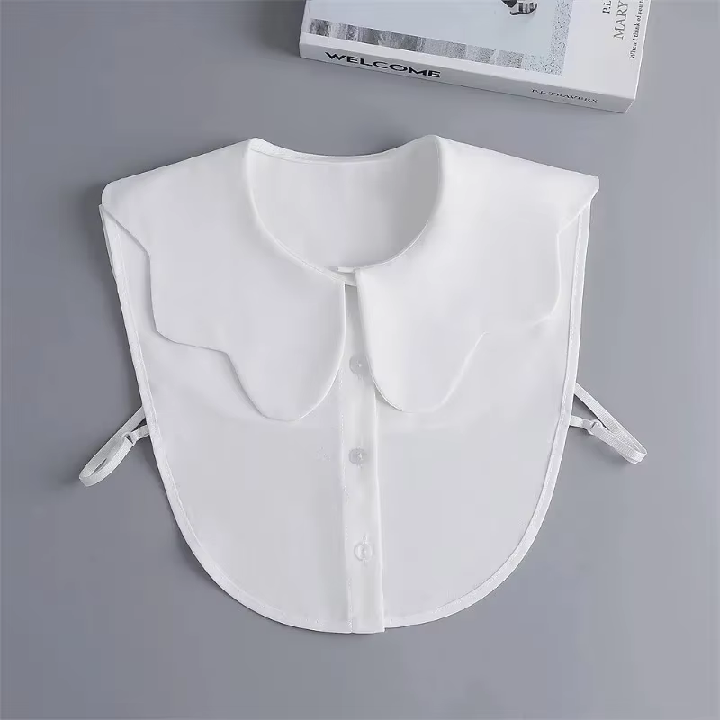 Faux col chemise femmes châle détachable col de chemise demi-chemise Blouse hauts Faux col femmes vê