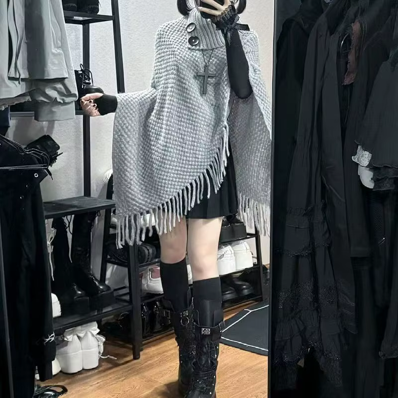 2025 châle automne et hiver Design Sense pull tricoté décontracté collège Style à la mode pull pour