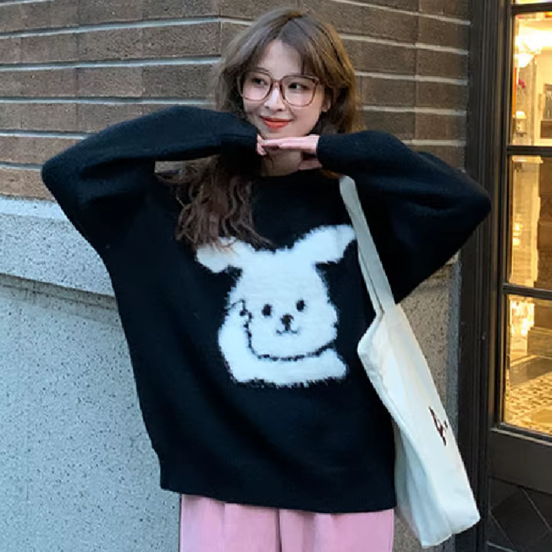 Pull femme 2025 automne et hiver nouveau Design coréen doux gluant polyvalent haut tricoté femme