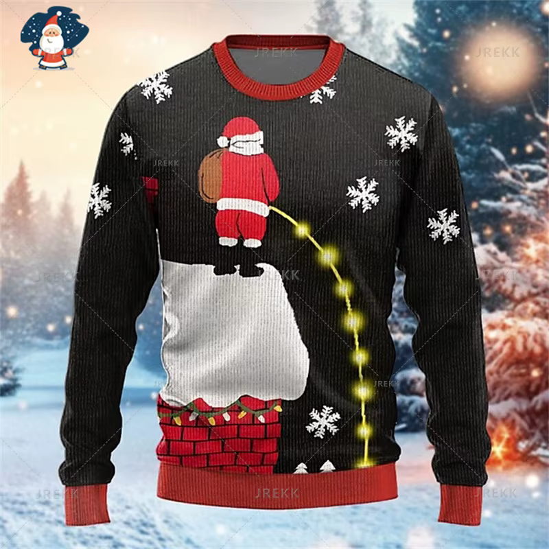 Joyeux noël sweats hommes laid pull de noël drôle mode nouveau dans les chandails femmes laid chanda