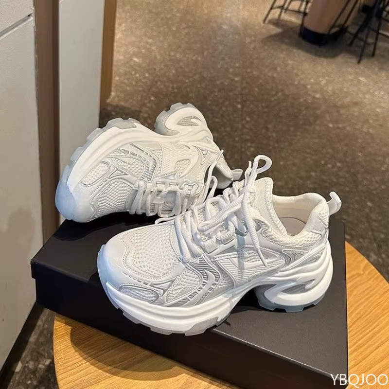 Chaussures décontractées confortables à semelle épaisse pour femmes, chaussures d'été respirantes en