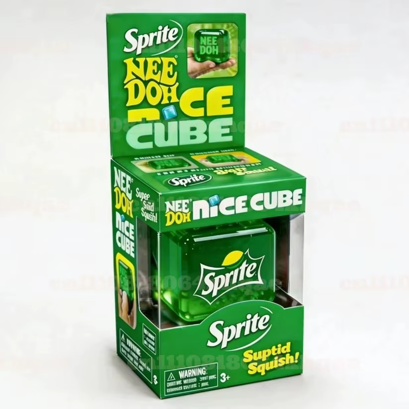 Jouet Squishy Amusant en Forme de Glaçon de Boisson Gazeuse (Cola, Sprite, Orange) à Rebond Lent, An