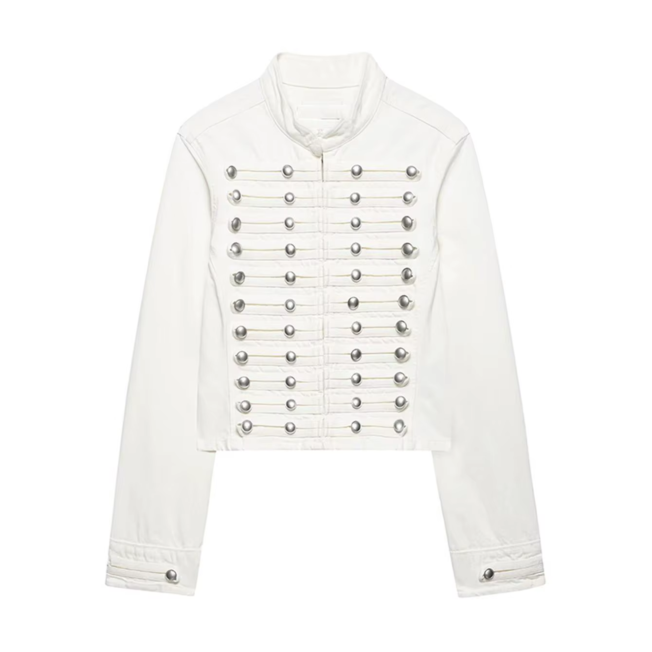 Nouvelle veste en jean vintage pour femme, col rond uni, coupe ajustée, courtes, collection Printemp