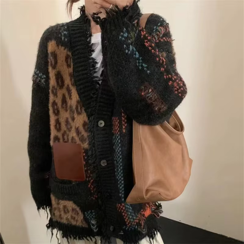 Chandails Cardigan femmes mi-jambe manteaux décontracté ample manches longues paresseux Style pulls