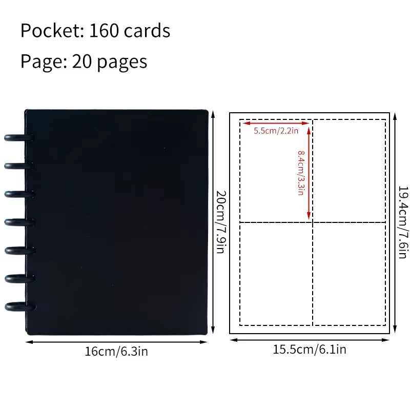 Classeur de carte Photo de 3 pouces, Album Photo INS, livre de Collection idole K-pop, 160 poches, A