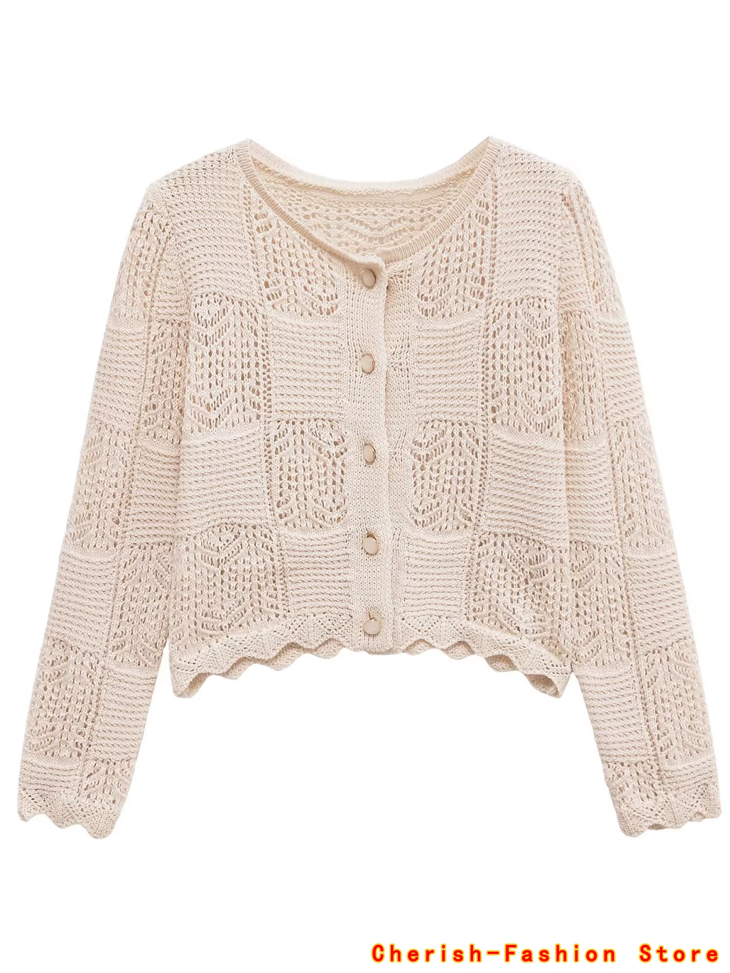 Cardigan femme nouvel été 2025 blanc Jacquard maille tricot veste boutons de perles personnalité à l