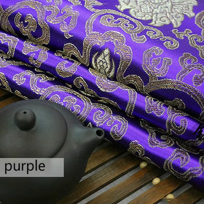 Tissu en Satin de brocart chinois, matériel Jacquard Vintage pour Kimono Qipao, couture, bricolage,