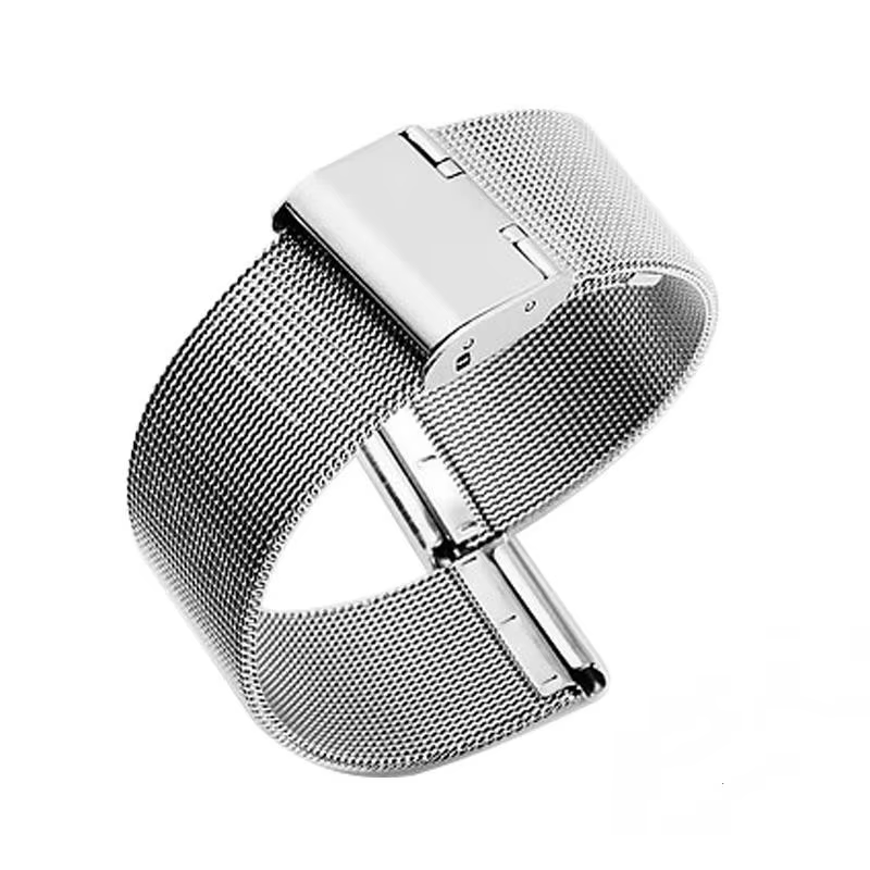 Bracelet de montre en maille métal noir bracelets de montre à dégagement rapide pour hommes femmes e