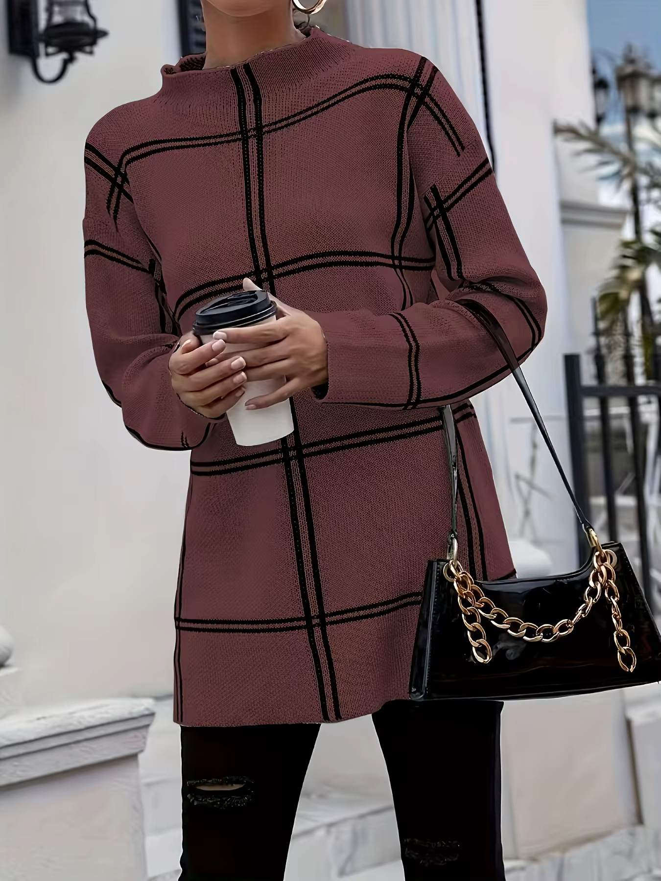 Pull tricoté à col rond pour femme, nouveau Style décontracté et polyvalent, avec blocage de couleur